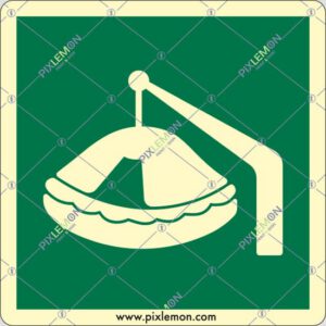 cartello (zattera di salvataggio con alaggio Davit - Davit-launched liferaft)