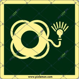 cartello (salvagente con boetta luminosa - lifebuoy with light)
