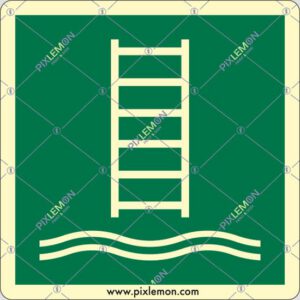 cartello (scaletta per l'imbarco/biscaglina - embarkation ladder)