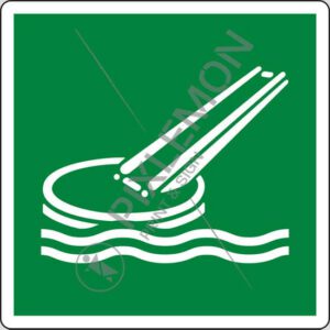 cartello (scivolo di abbandono nave - marine evacuation slide)