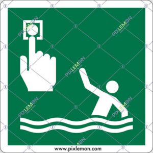 sign (Person overboard call point)