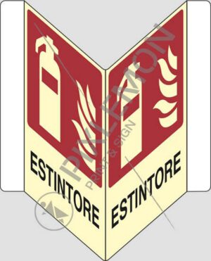 cartello bifacciale a "V" ESTINTORE