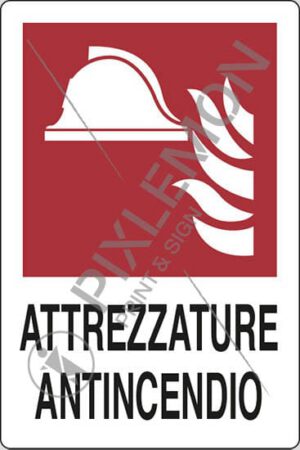 cartello ATTREZZATURE ANTINCENDIO