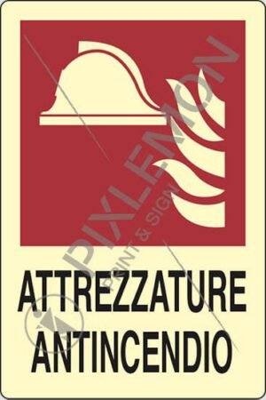 cartello ATTREZZATURE ANTINCENDIO