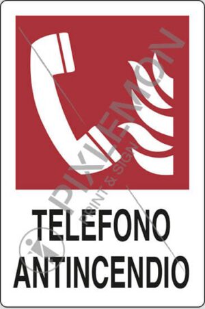 cartello TELEFONO ANTINCENDIO