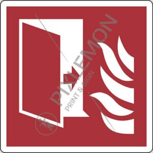 cartello (porta di protezione antincendio - fire protection door)