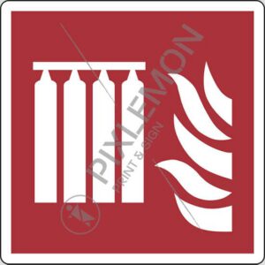 cartello (batteria fissa bombole antincendio - fixed fire extinguishing battery)