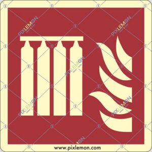cartello (batteria fissa bombole antincendio - fixed fire extinguishing battery)