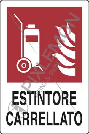 cartello ESTINTORE CARRELLATO