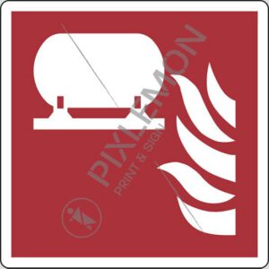 cartello (serbatoio fisso antincendio - fixed fire extinguishing installation)