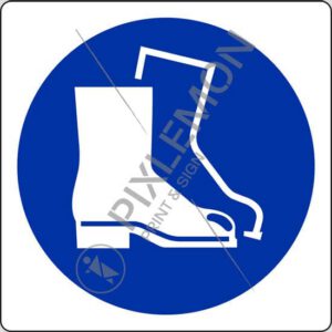 cartello (è obbligatorio indossare le calzature di sicurezza - wear safety footwear)