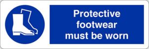 Protective footwear must be worn