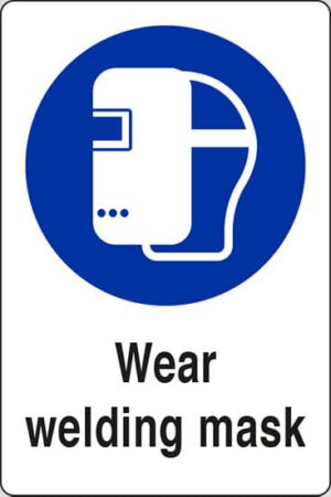 Wear welding mask