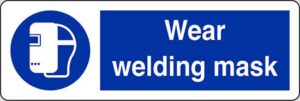 Wear welding mask
