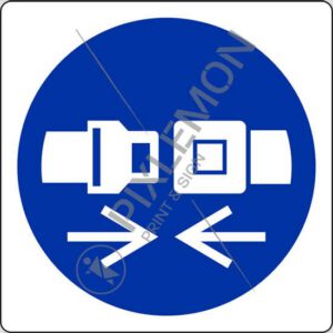 cartello (è obbligatorio indossare la cintura di sicurezza - wear safety belts)