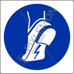 cartello (indossare calzature anti-statiche - wear anti-static footwear)