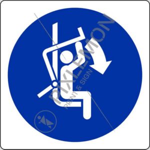 cartello (chiudere barra di sicurezza della seggiovia - close safety bar of chairlift)