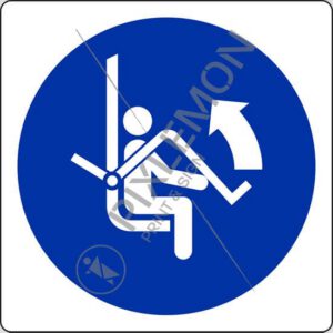 cartello (aprire barra di sicurezza della seggiovia - open safety bar of chairlift)