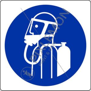 cartello (usare autorespiratori - use self-contained breathing appliance)