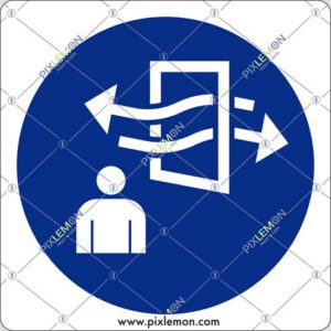 sign (Ventilate before and during entering)