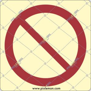 cartello (simbolo "divieto generico - general prohibition sign" con spazio scrivibile)