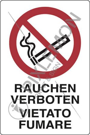 cartello RAUCHEN VERBOTEN VIETATO FUMARE