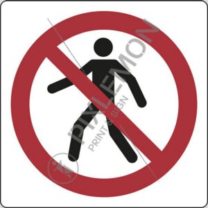 cartello (divieto di transito ai pedoni - no thoroughfare)