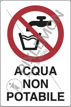 cartello ACQUA NON POTABILE