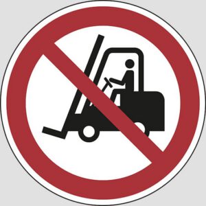 cartello (no access for forklift trucks and other industrial vehicles)