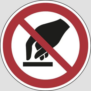 cartello (do not touch)