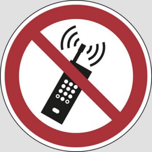 cartello (no activated mobile phone)