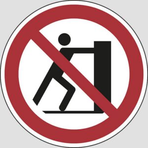 cartello (no pushing)