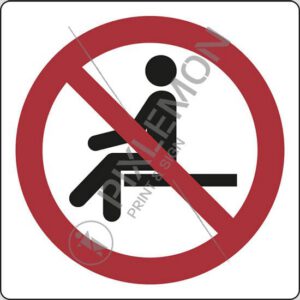 cartello (vietato sedersi - no sitting)