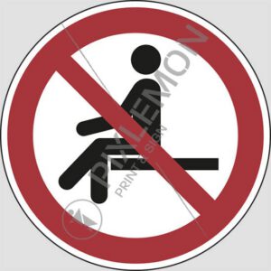 cartello adesivo removibile (si stacca facilmente senza lasciare residui) (vietato sedersi - no sitting)