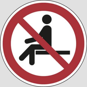 cartello (no sitting)