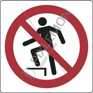cartello (vietato salire - no stepping on surface)