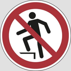 cartello (no stepping on surface)