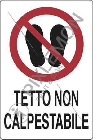 cartello TETTO NON CALPESTABILE