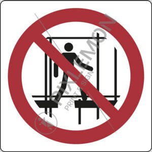 cartello (vietato l'uso di questa impalcatura incompleta - do not use this incomplete scaffold)