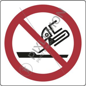 cartello (vietato usare il disco per lisciare le superfici - do not use for face grinding)