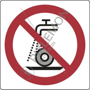 cartello (vietato usare il disco con acqua o a umido - do not use for wet grinding)