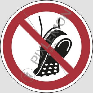 cartello (do not wear metal-studded footwear)