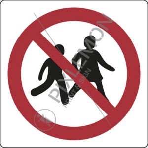 cartello (no children allowed - proibiti i bambini)