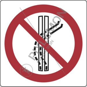 cartello (non lasciare la pista - do not leave the tow-track)