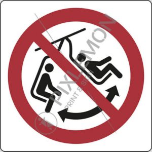 cartello (non dondolare la sedia - do not swing the chair)