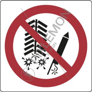 cartello (Non accendere fuochi d'artificio - Do not set off fireworks)