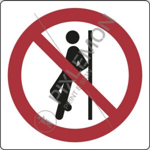 cartello (Non appoggiarsi - No leaning against)