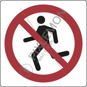 cartello (non correre - no running)