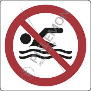 cartello (non nuotare - no swimming)