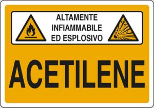 cartello ACETILENE